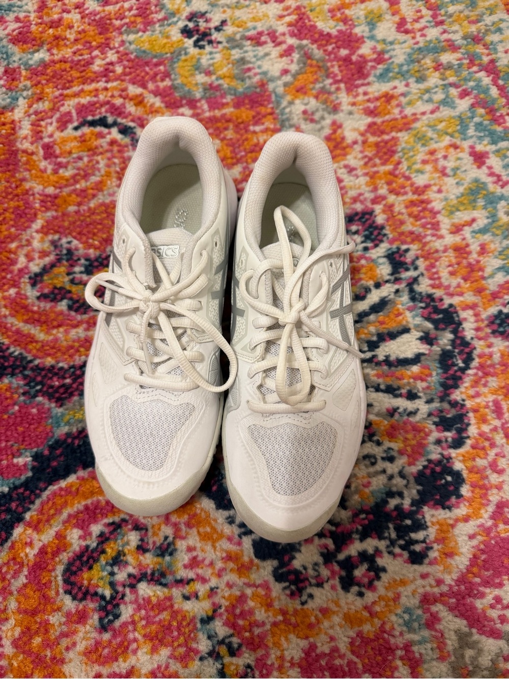 Asics Women's White Mesh Trainer Sneakers